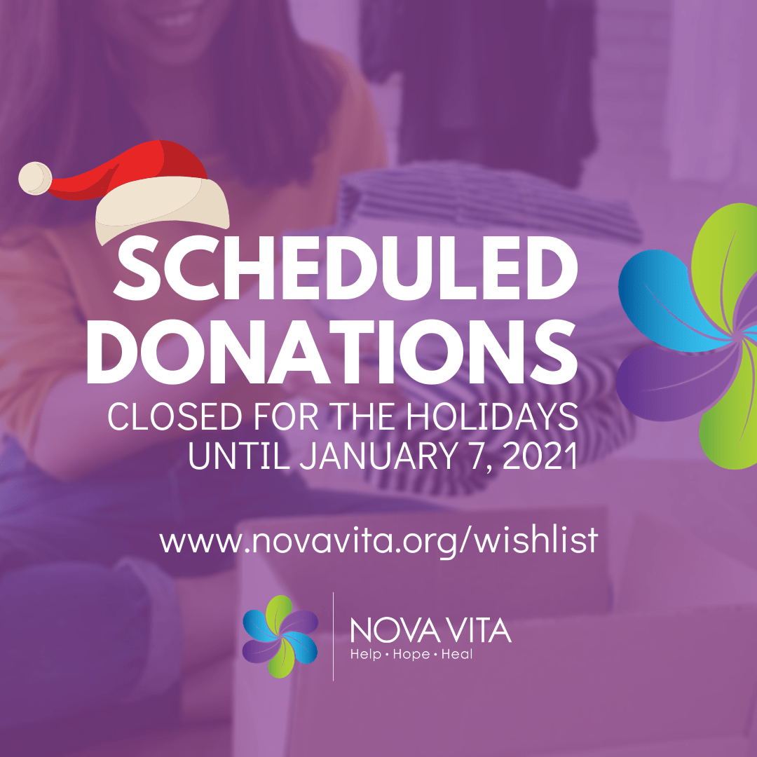 Scheduled Donations Closed For the Holidays