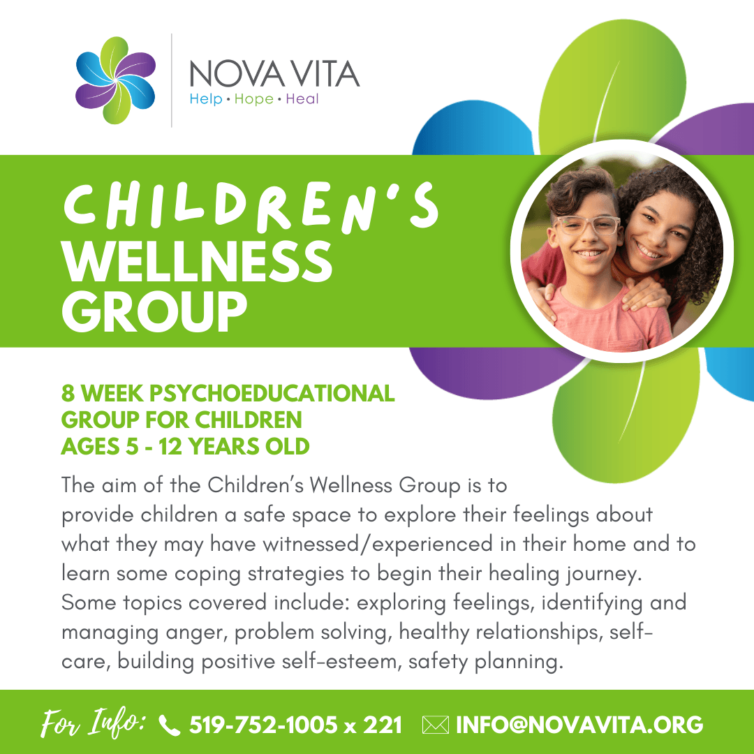 Heading reads "Children's Wellness Group"